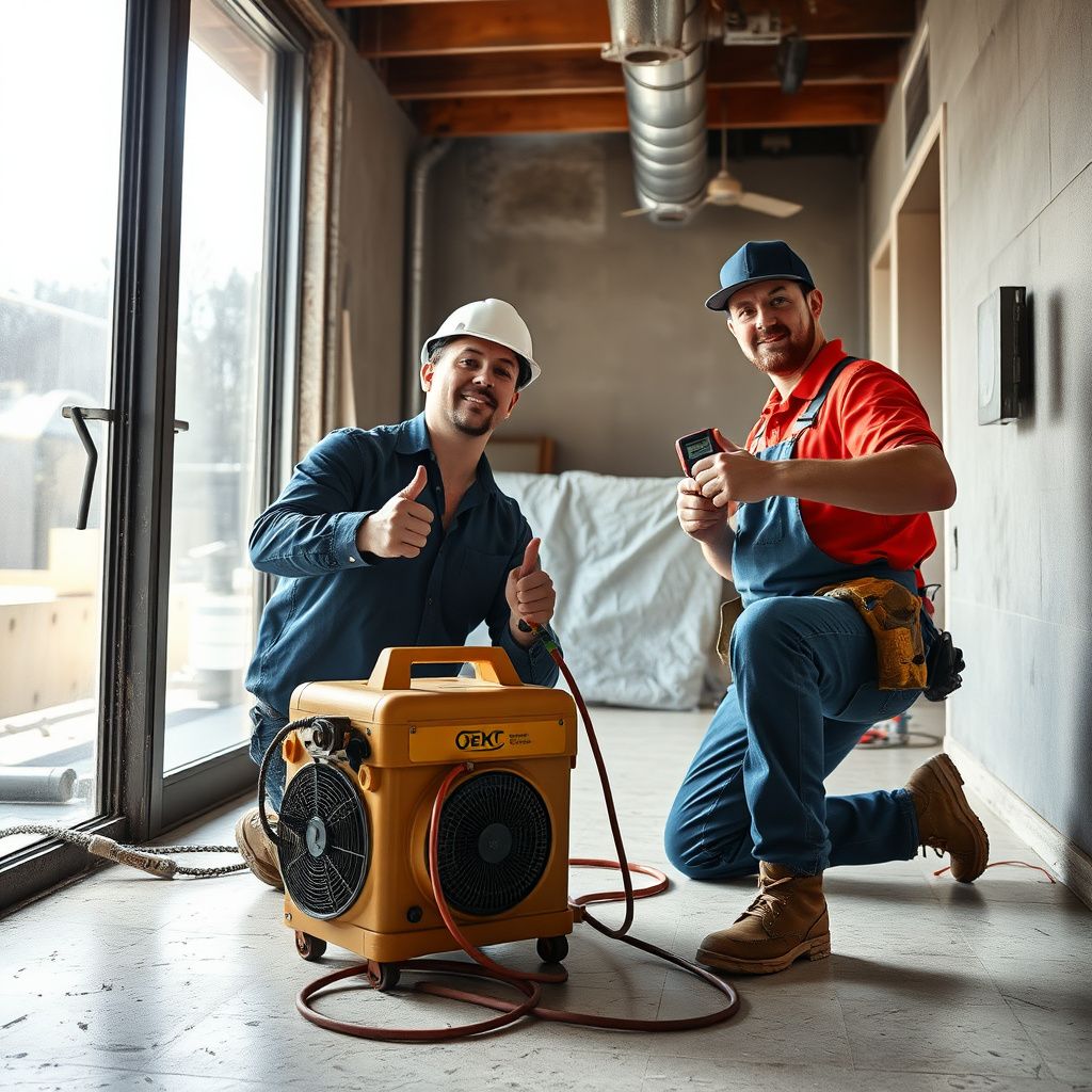 A certified Pro Tech Mold Removal technician performing a detailed mold inspection in a damp Duncanville basement.